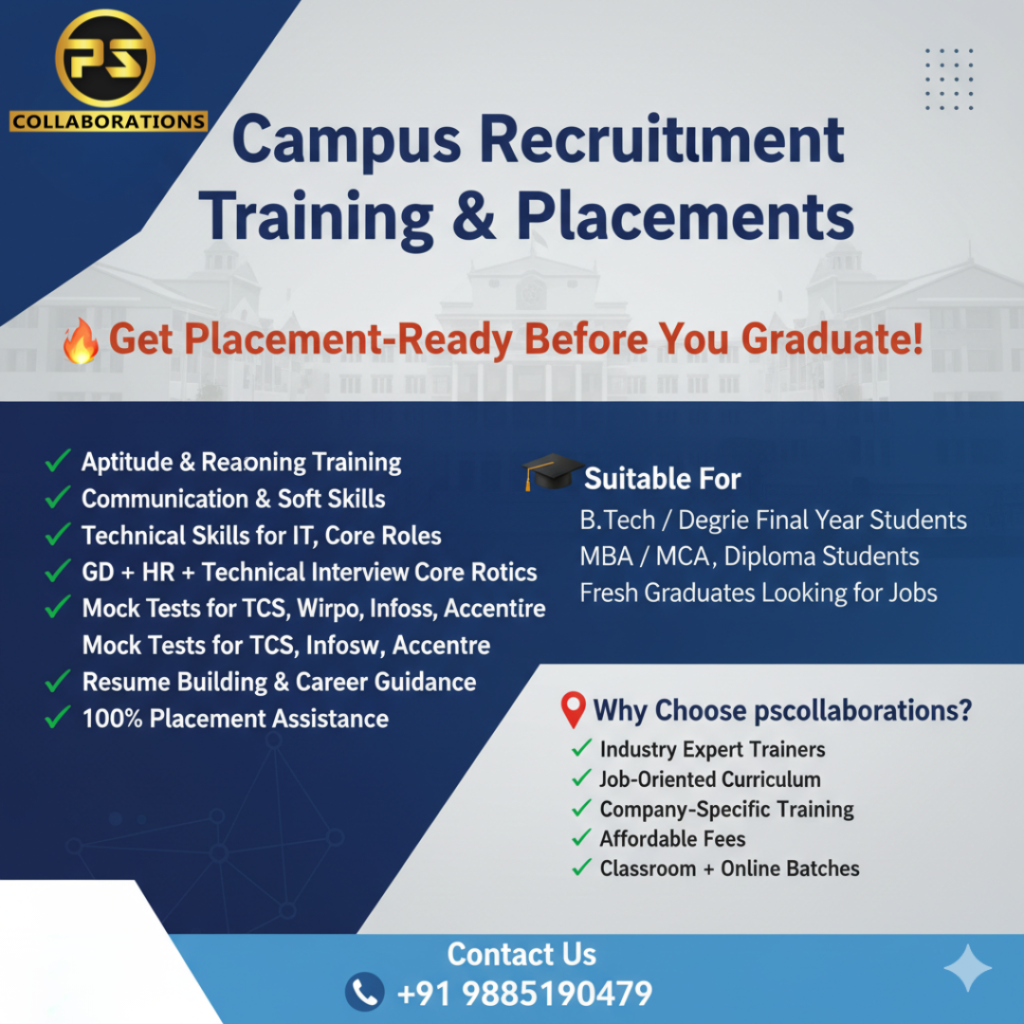 Campus Recruitment Training Institutes in Vijayawada